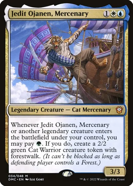 Jedit Ojanen, Mercenary, Magic card DMC 34 — Dominaria United Commander set