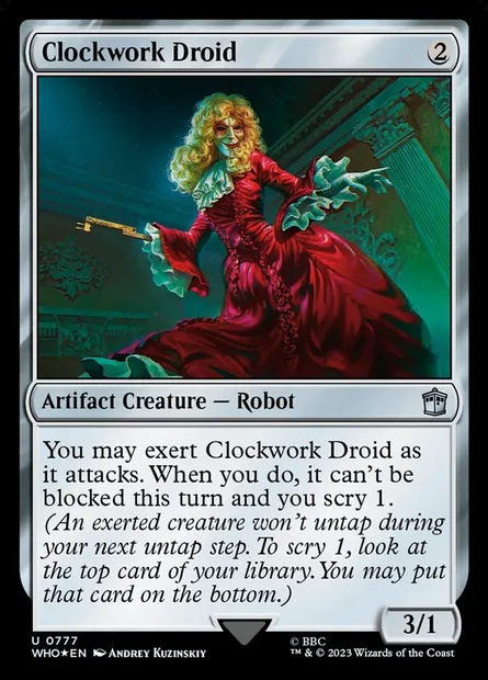 Clockwork Droid, Magic card WHO 777 — Doctor Who set