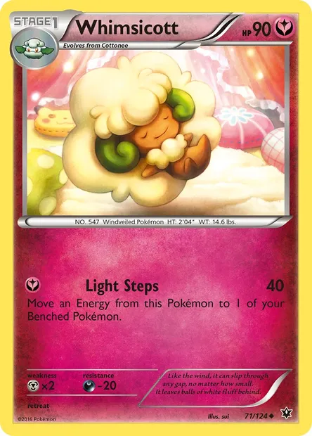 Whimsicott, Pokémon card FCO 71 — Fates Collide set