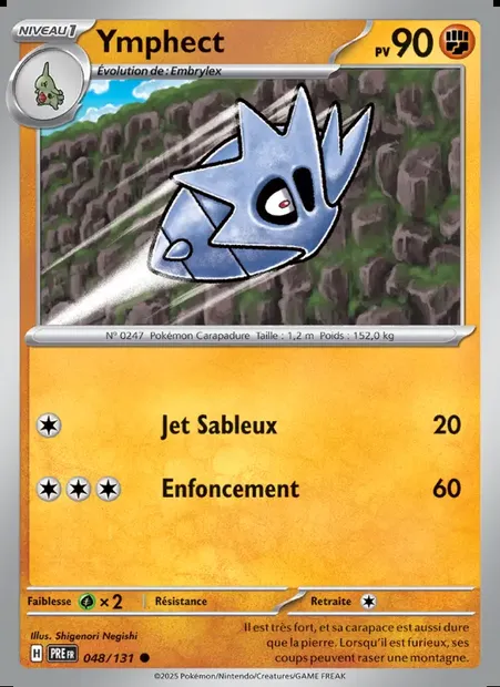 Ymphect, carte Pokémon PRE 048 — extension Évolutions Prismatiques