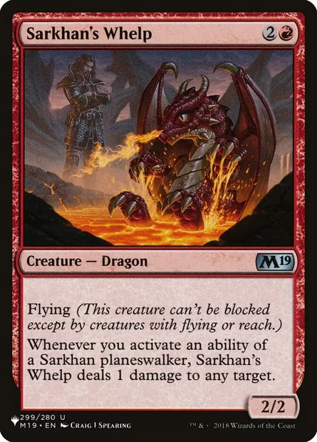 Sarkhan's Whelp, Magic card PLST M19-299 — The List set