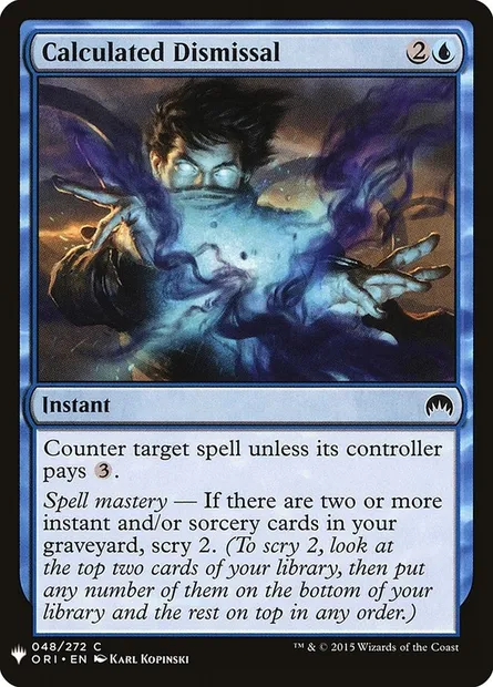 Rejet calculé, carte Magic PLST ORI-48 — extension The List