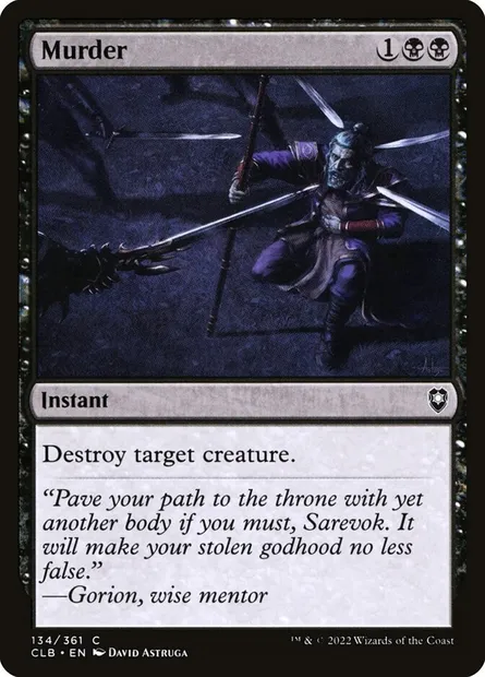 Murder, Magic card CLB 134 — Commander Legends: Battle for Baldur's Gate set