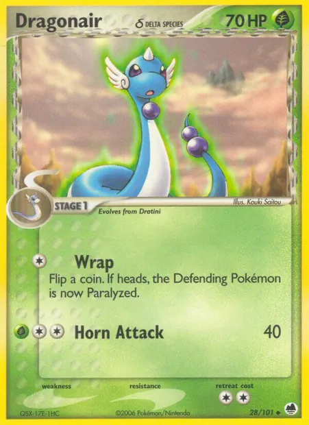 Dragonair δ, Pokémon card DF 28 — Dragon Frontiers set