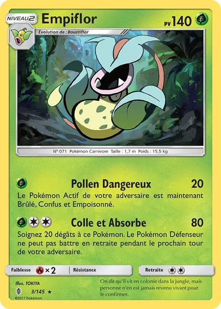 Empiflor, carte Pokémon GRI 3 — extension Gardiens Ascendants