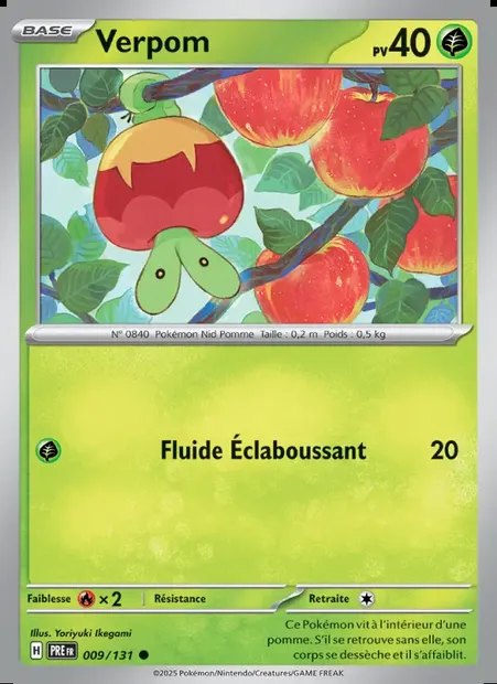 Verpom, carte Pokémon PRE 009 — extension Évolutions Prismatiques