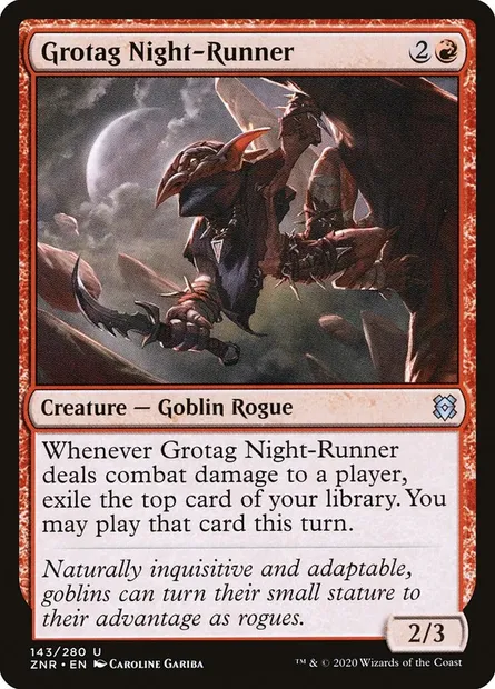 Grotag Night-Runner, Magic card ZNR 143 — Zendikar Rising set