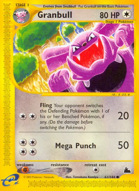 Granbull, carte Pokémon SK 61 — extension Skyridge