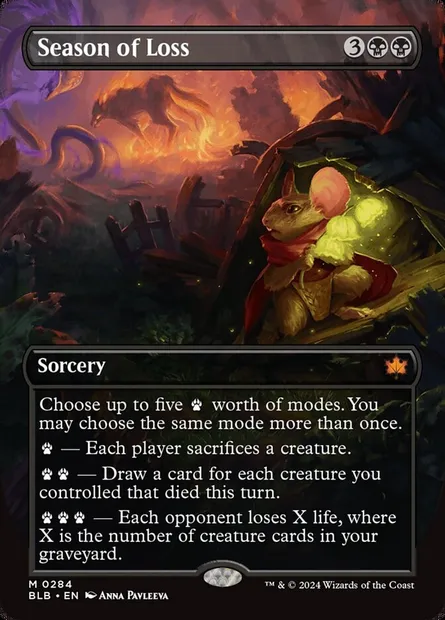 Season of Loss, Magic card BLB 284 — Bloomburrow set