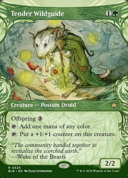 Tender Wildguide, Magic card BLB 325 — Bloomburrow set