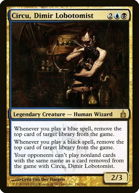 Circu, Dimir Lobotomist, Magic card RAV 196 — Ravnica: City of Guilds set