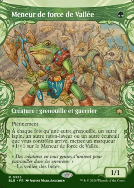 Meneur de force de Vallée, carte Magic BLB 326 — extension Bloomburrow