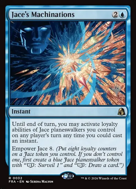 Machinations de Jace, carte Magic PFRA 32p — extension Reality Fracture Promos