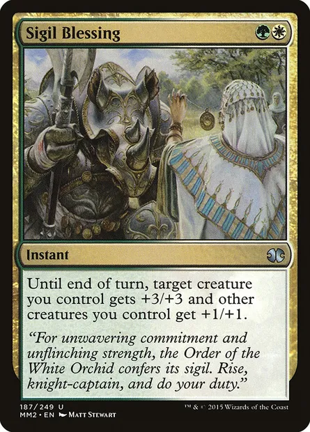 Sigil Blessing, Magic card MM2 187 — Modern Masters 2015 set