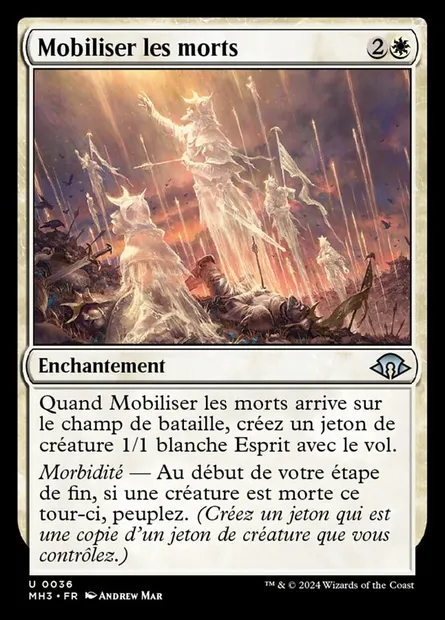 Mobiliser les morts, carte Magic MH3 36 — extension Modern Horizons 3