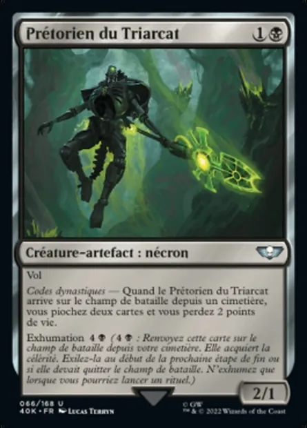 Prétorien du Triarcat, carte Magic 40K 66 — extension Warhammer 40,000 Commander