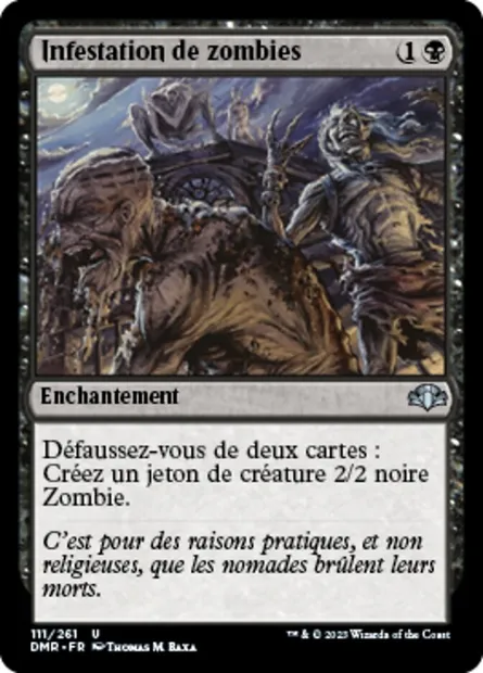 Infestation de zombies, carte Magic DMR 111 — extension Dominaria Remastered