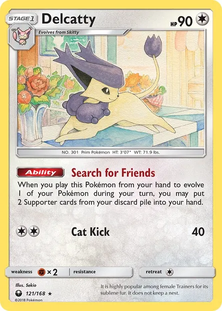 Delcatty, Pokémon card CES 121 — Celestial Storm set