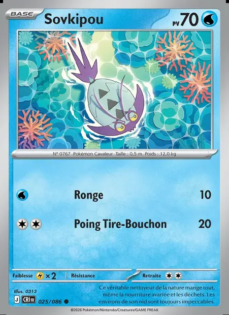 Sovkipou, carte Pokémon CRI 025 — extension Chaos Ascendant