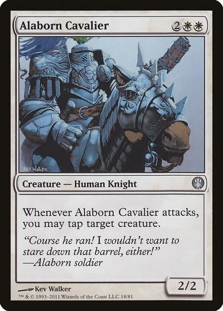 Alaborn Cavalier, Magic card DDG 18 — Duel Decks: Knights vs. Dragons set