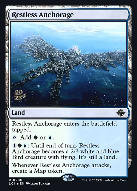 Restless Anchorage, Magic card PLCI 280s — The Lost Caverns of Ixalan Promos set