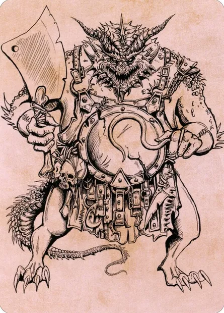 Thrakkus the Butcher // Thrakkus the Butcher, Magic card ACLB 77 — Battle for Baldur's Gate Art Series set