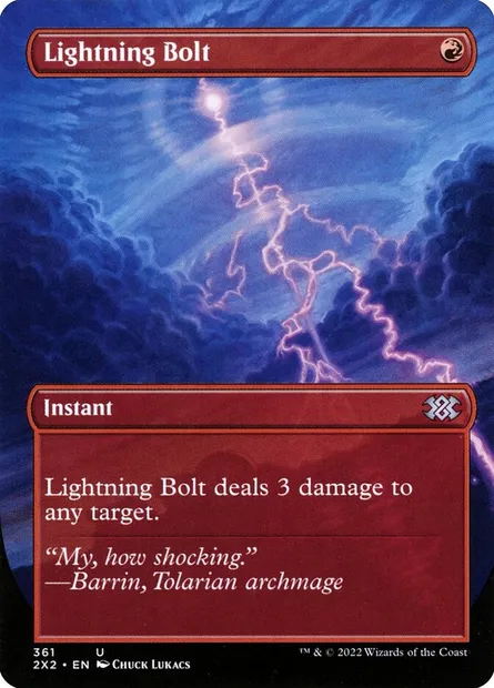 Lightning Bolt, Magic card 2X2 361 — Double Masters 2022 set