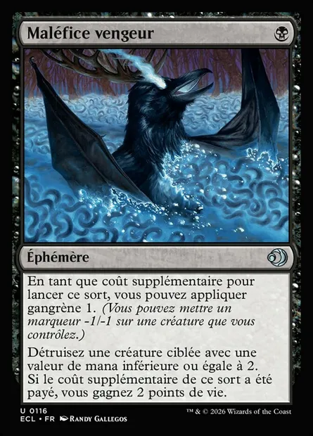 Maléfice vengeur, carte Magic ECL 116 — extension Lorwyn Eclipsed