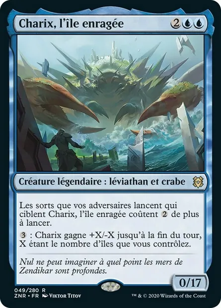 Charix, l'île enragée, carte Magic ZNR 49 — extension Renaissance de Zendikar
