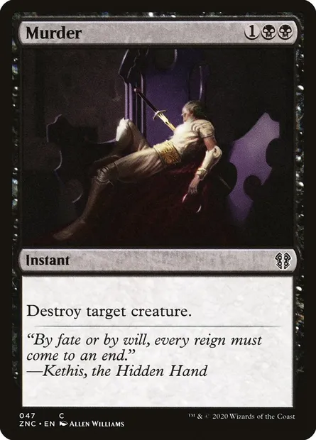 Murder, Magic card ZNC 47 — Zendikar Rising Commander set