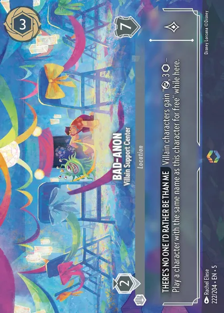 Bad-Anon - Villain Support Center, Disney Lorcana card CH5-222 — Shimmering Skies set