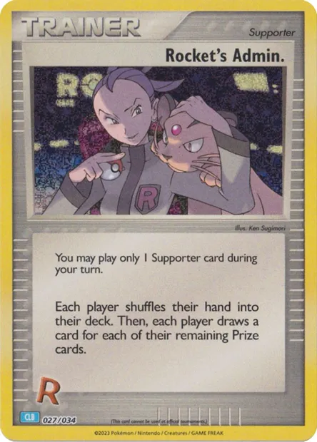 Admin Rocket, carte Pokémon CLB 027 — extension Pokémon TCG Classic: Blastoise & Suicune ex Deck