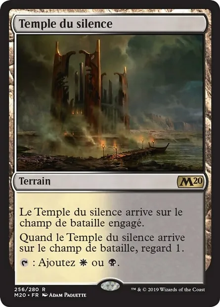 Temple du silence, carte Magic M20 256 — extension Core Set 2020