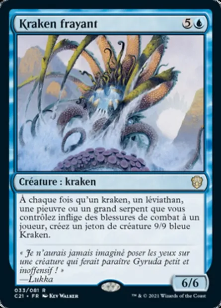 Kraken frayant, carte Magic C21 33 — extension Commander 2021