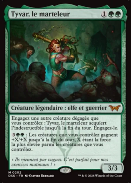 Tyvar, le marteleur, carte Magic DSK 202 — extension Duskmourn: House of Horror