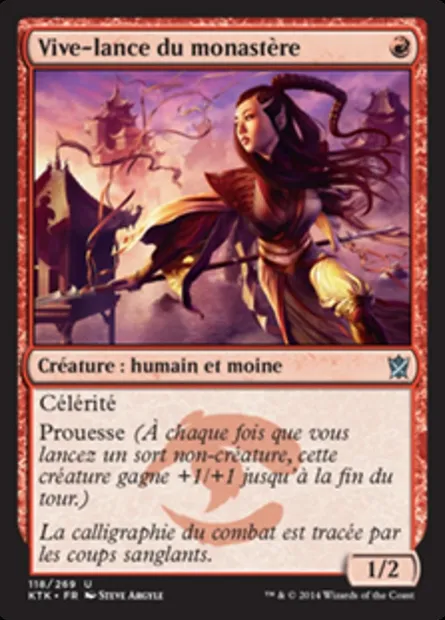 Vive-lance du monastère, carte Magic KTK 118 — extension Les Khans de Tarkir