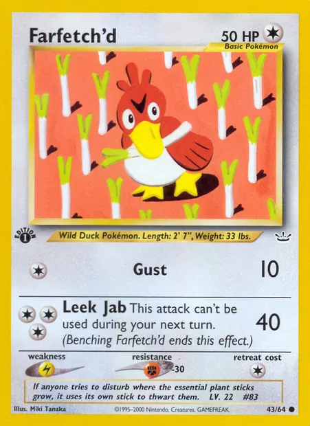 Farfetch'd, Pokémon card NR 43 — Neo Revelation set