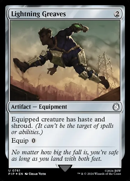 Lightning Greaves, Magic card PIP 761 — Fallout set