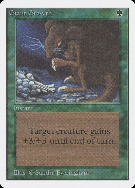 Giant Growth, Magic card 2ED 198 — Unlimited Edition set