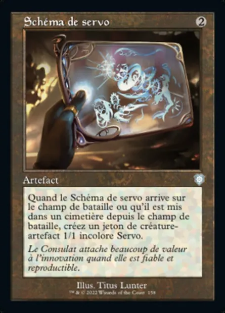 Schéma de servo, carte Magic BRC 158 — extension The Brothers' War Commander