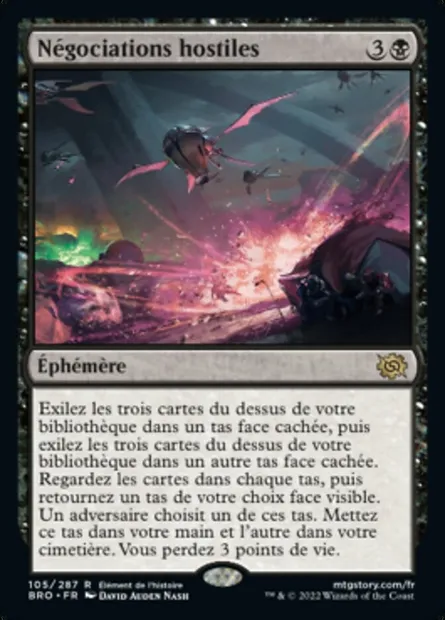 Négociations hostiles, carte Magic BRO 105 — extension La Guerre Fratricide