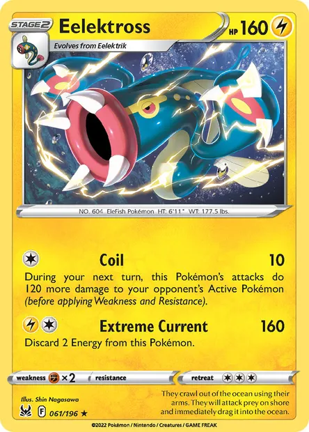 Eelektross, Pokémon card LOR 061 — Lost Origin set