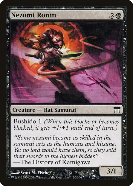 Ronin nezumi, carte Magic CHK 130 — extension Guerriers de Kamigawa