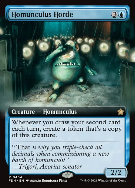 Homunculus Horde, Magic card FDN 454 — Foundations set