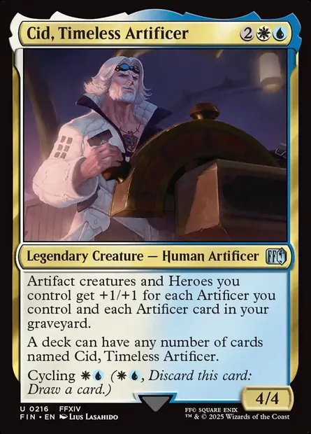 Cid, Timeless Artificer, Magic card FIN 216 — Final Fantasy set