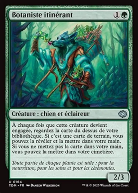 Botaniste itinérant, carte Magic TDM 164 — extension Tarkir: Dragonstorm