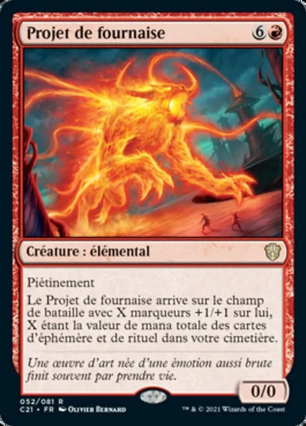 Projet de fournaise, carte Magic C21 52 — extension Commander 2021