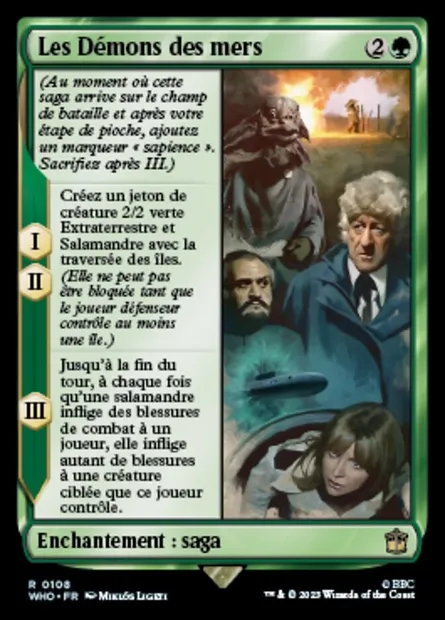 Les Démons des mers, carte Magic WHO 108 — extension Doctor Who