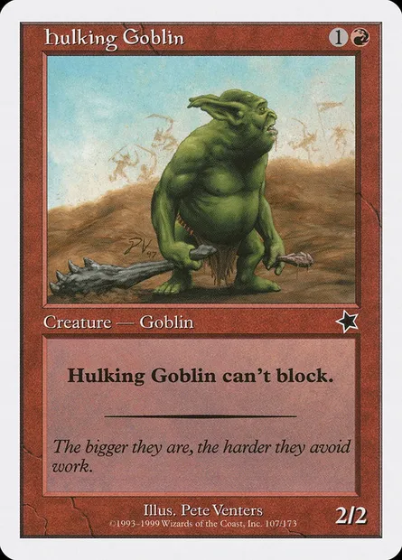Hulking Goblin, Magic card S99 107 — Starter 1999 set