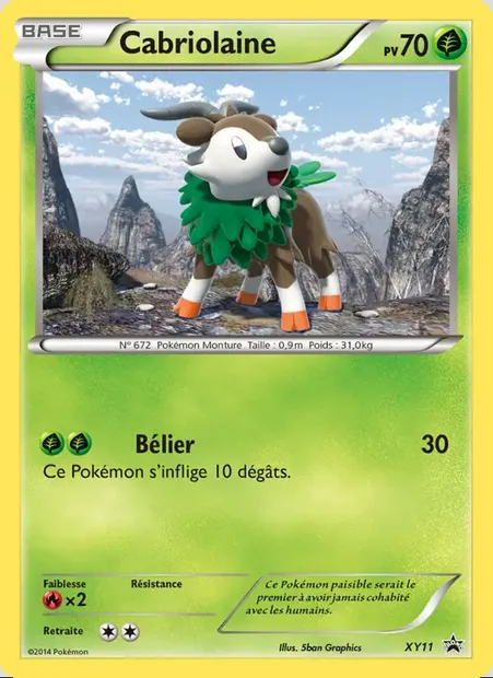Cabriolaine, carte Pokémon XY 11 — extension Promo XY